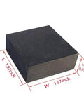 Graphite Ingot EDM Plate With Smooth Polished Surface 50mm By 50mm By 20mm shown with dimensions in inches
