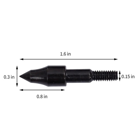 Pro Grade 100 Grain Field Points For Target Practice And Hunting Arrows, Stainless Steel Screw In Field Tips, 1.6 Inch Length