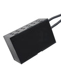 Heavy Duty Inline Dimmer Switch For Table Lamps Floor Lights And Wall Sconces Full Range Rotary Knob Control 300 Watt Max Rating Plug In Replacement, black housing with wires visible.