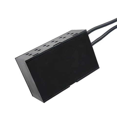Heavy Duty Inline Dimmer Switch For Table Lamps Floor Lights And Wall Sconces Full Range Rotary Knob Control 300 Watt Max Rating Plug In Replacement, black housing with wires visible.