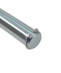 Close-up of shaft from Go Kart Minibike Jackshaft Kit With UCFL203 Pillow Block Bearings Silver Galvanized Sprockets Five Eighth Inch