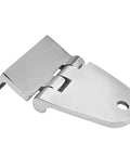 Rock Solid Polished Bent Plate Hinges Crafted From Quality 316 Stainless Steel Smooth Action Cabinet Door And Window Mounts Heavy Duty Loose Leaf Hardware Brackets 60X37Mm Single Unit side view showing polished finish and hinge design.