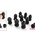 25 Pack PG7 Black Plastic Waterproof Cable Glands Joints For 3 To 6.5mm Wires With 9mm Thread IP68 Seal Nylon Durable Kit