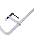 Heavy Duty F Clamps with Drop Forged Steel construction for woodworking and metalworking, featuring quick release lever.