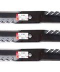 Three Pack G5 Gator Blades For 48 Inch John Deere Mowers M127500 M127673 M145476, 3 Inch Wide, Two Hundred Three Thousandths Inch Thick