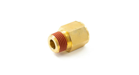 Half Inch Male NPT to Three Quarter Inch Push To Connect Brass Air Line Pneumatic Fitting DOT Rated Corrosion Resistant