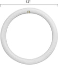 Circline LED Light Bulb 12 Inch Diameter, 2000 Lumen Output, 4100K Cool White, Non Dimmable 4 Pin G10Q Base, T9 Direct Replacement
