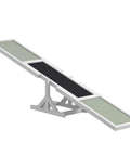 71 Inch Dog Agility Seesaw Outdoor Training Platform With Color Marked Zones Slip Resistant Wood Construction Ideal For Beginners To Pros Backyard Obstacle Course Toy For Exercise And Confidence Building White.
