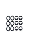 Wiper Seal Kit With Six Control Valve Spool Seals For 2CX Loader Backhoe Beefy Durable OEM Grade Replacement Seals Wiper And Spool Seal Set For Heavy Equipment Maintenance, 12 black seals