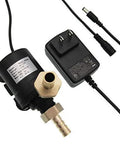 Smooth Operator DC 12V Solar Hot Water Circulation Pump with ETL Listed Power Adapter and brass fittings.