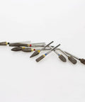 10-Piece Sintered Diamond Grinding Bur Set With 3/32 Inch Shank For Universal Rotary Tools displayed on white background