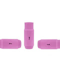 A Solid Ten-Pack Set Of Premium Alumina Ceramic Cups For TIG Welding Guns positioned with one upright and two angled, marked with number 7.