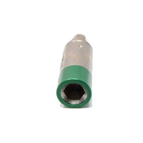 Small Torque Limiter For Gun Maintenance And Field Hunting Precision Screwdriver Attachment With Audible Click showing hex drive and green grip.