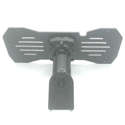 Front view of Rear View Mirror Metal Back Plate Panel With 13.5 By 6 Cm Screw Spacing, Dash Cam Mount Arm For Car DVR, black finish