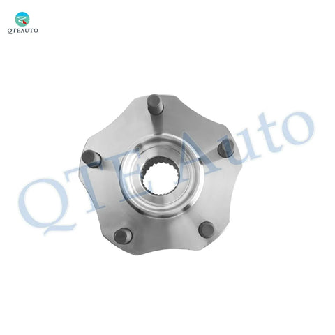 Pair Of Front Wheel Hub Bearing Assemblies Replacement For 2017 2022 Nissan Rogue Sport, Ready To Roll Front Hub Bearings Kit For L4 2.0L Engines, OE Quality, Easy Install, Durable Ride, Long Lasting Performance, shown in a top view displaying bolt holes and central spline.