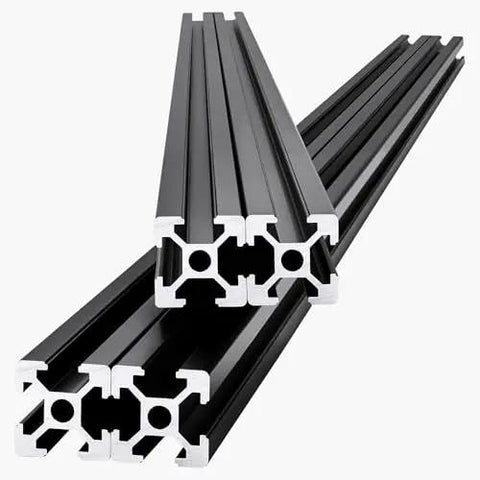 4-Piece 47.24-Inch T Slot Aluminum Extrusion Profile European-Standard Anodized Linear Rail Heavy-Duty Pro-Grade Aluminum Rail Set