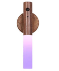 Wooden Motion Sensor Night Lights With Magnetic Body Sensor Dual Mode LED Light For Hallways And Stairs Rechargeable Portable Wall Sconce.