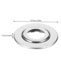 Twenty Pack Heavy Duty Stainless Steel Double Disc Escutcheon Plates For Fire Sprinkler Heads showing a silver plate with a center opening