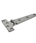 Beefed-Up Heavy Duty T Shape Strap Hinge In 316 Stainless Steel for gates, cabinets, and sheds doors, size 200x98mm, single hinge