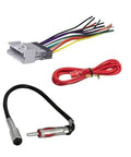 Double Din Radio Installation Dash Kit For Select 2000-2012 General Motors Vehicles No Wire Cutting Plug And Play components shown