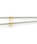 304 Stainless Steel T6 Lead Screw With Brass Nut, Trapezoidal Spindle, Length 150mm, showing smooth finish.