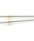 Stainless Steel Lead Screw 304 T6, 150Mm Length, Trapezoidal Thread With Brass Nut, side view showing details
