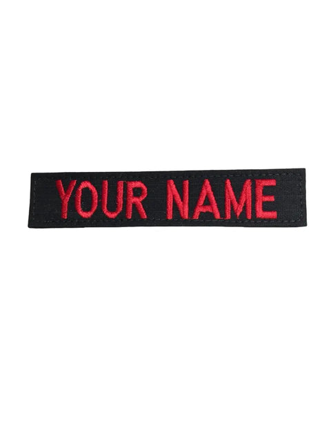 Custom Uniform Embroidered Name Tape For Army Air Force And Police Sew On Or Hook Fastener Black With Your Text And Embroidery Color