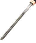 Top Shelf 1/2 Inch M42 High Speed Steel Bowl Gouge For Woodturning featuring shiny stainless blade and brass ferrule.