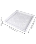 Reusable Concrete Paver Mold For DIY Pathways And Driveways Antique Colored Brick Design 17.32 By 17.32 Inches