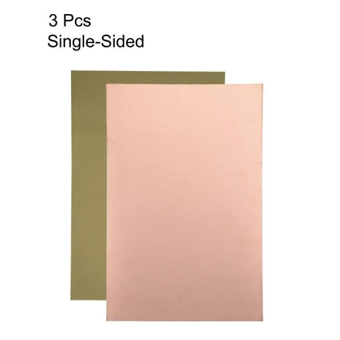 Set Of 3 300 By 200 mm Single Sided Copper Clad Laminate PCB Boards FR4 1.5 mm Great For Diy Electronics Prototyping