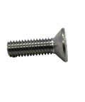 Killer Quality A2 Stainless Steel Socket Countersunk Screws M3 X 12mm Hex Drive Flat Head Bolts 100 Pcs side view of a single screw.