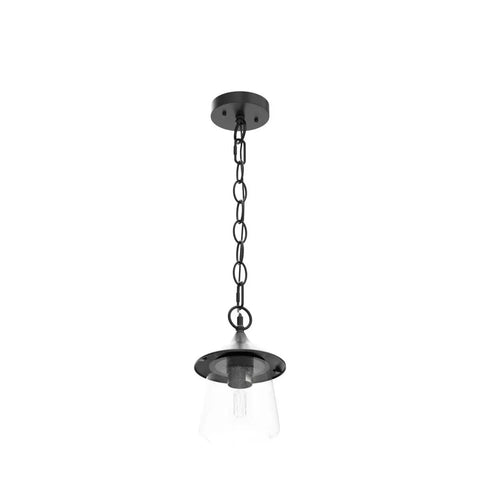 Farmhouse Outdoor Pendant Lights With Painted Black Metal And Clear Bubbled Glass Globes Durable Hanging Lantern For Gazebo Entry Yard Porch Rustic Exterior Lighting Easy Installation