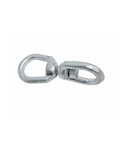 Heavy Duty Three Eighth Inch Eye And Eye Swivel for Marine Mooring, 3/8 inch Galvanized Steel, rated 2250 lbs.