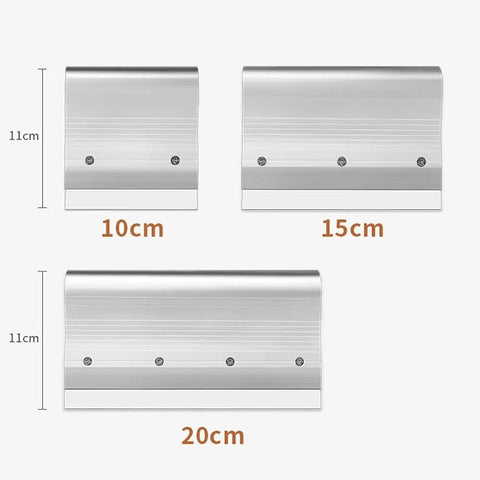 Three Pro Grade Stainless Steel Solder Paste Squeegees with 0.4mm Ultra Thin Blade for PCB SMT Stencil Scraper in 10cm, 15cm, 20cm.