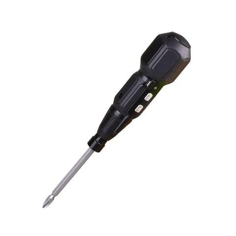 Slick Cordless Electric Screwdriver With Built In Led Light, black with ph2 bit, ideal for quick repairs and furniture building.