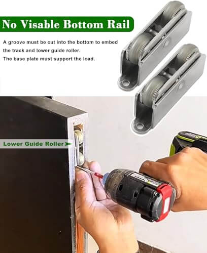 Sliding Barn Door Hardware Kit With Soft Close Mirrored Trackless System For 24 To 48 Inch Doors Concealed Ghost Design installation