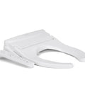 Knockout Comfort And Built Like A Tank Commercial Bidet Toilet Seat With Heated Cushion And Warm Air Dryer side view with control panel.