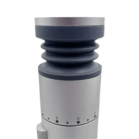 Heavy Duty Coffee Grinder Air Blow Bellow Compatible With Single Dose Hoppers Quick Press Cleanup Tool Save Serious Time On Espresso Machine Maintenance And Daily Grind Routine Prep, close-up view showing rubber and metal elements.