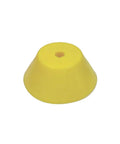 Waterjet splash shield, cone-shaped yellow plastic component