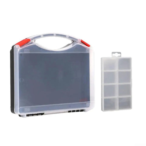 See Through Polypropylene Tool And Jewelry Storage Box For Tools And Small Parts, Built Tough For Home Or Workshop, transparent design
