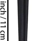 Single drip irrigation support stake, 4.3 inches long, black plastic, designed for 200 Pieces Drip Irrigation Support Stakes And Tubing Hose Holder For One Quarter Inch Tubing, Durable Black Garden Stakes For Vegetable Gardens And Flower Beds, Easy Fix, Secure Mount, Each About 4.3 Inches Long.