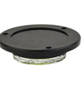 50mm x 12mm Round for spirit Level with a black base and clear bubble for accurate alignment checks.