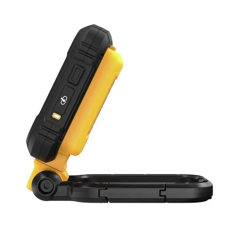 Side view of Beast Mode 1000 Lumen LED Work Light with Magnetic Handle USB C Rechargeable and Fast Charge, Durable IP54, Belt Clip