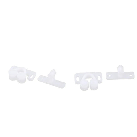 Three Piece Door Roller Kit With Double Ball Catch For Cabinet Closet Wardrobe Dresser And Drawer Doors Easy To Install Screws Not Included Durable White Rollers