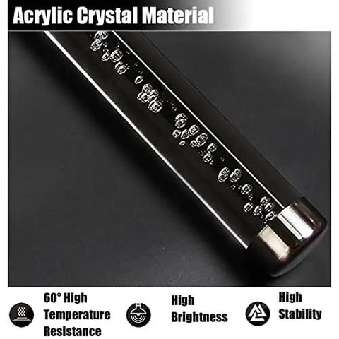 Slick Clear Acrylic Stair Handrail With Kickass Crystal Bubble Design Wall Mounted Indoor Railing Kit displaying crystal material and bubbles.