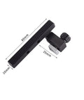 Black aluminum angle pusher from Table Saw Miter Gauge Kit With Adjustable Angle Ruler And Aluminum Guide Rail, with dimensions