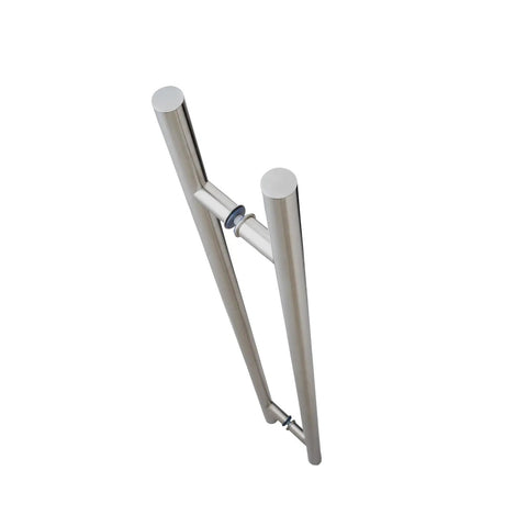 Heavy Duty Satin Round H Type Door Pull 60 Inch Length With 150 mm Bolt 304 Stainless Steel Indoor Outdoor Ready Premium Decorative Hardware For Modern Doors Easy Install Built To Last, back-to-back pair