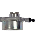 Direct Replacement Vacuum Pump For Mini Cooper 2006 Through 2015 showing steel casing and prewired assembly for easy installation.