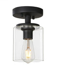 Dope Industrial Ceiling Light Fixture With Glass Shade 1 Light Flush Mounted Pendant Lighting Chandelier.