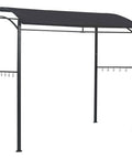 Heavy Duty Steel BBQ Gazebo Canopy With Weather Resistant Fabric 84.6 By 59.1 By 86.6 Inches Anthracite Outdoor Patio Cover